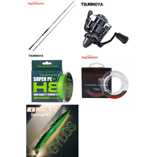 Σετ Combo Spinning Καλαμι Tsurinoya Mystery+Μηχανισμος Tsurinoya Metis+Νημα Tsurinoya H8 300m+Αορατη Πετονια Tsurinoya Explorer+Τεχνητο Tsurinoya Stinger 140s ΓΥΛΟΣ Σετ Combo Spinning Καλαμι Tsurinoya Mystery+Μηχανισμος Tsurinoya Metis+Νημα Tsurinoya H8 300m+Αορατη Πετονια Tsurinoya Explorer+Τεχνητο Tsurinoya Stinger 140s ΓΥΛΟΣ