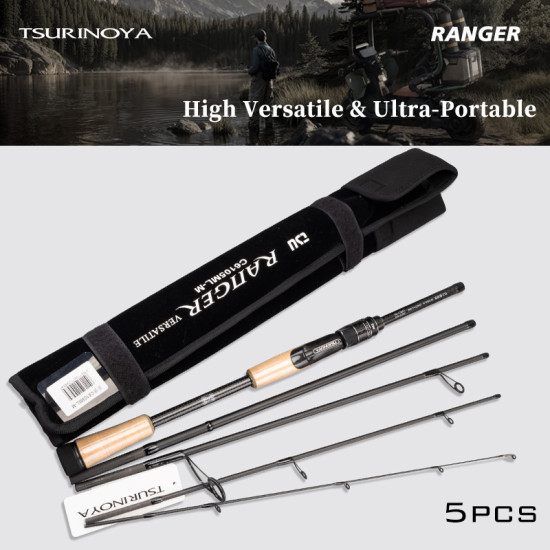 TSURINOYA Ranger S6105L-ML — Travel Καλάμι H.R.F 2.08m, 5 Τμημάτων, Carbon TSURINOYA Ranger S6105L-ML — Travel Καλάμι H.R.F 2.08m, 5 Τμημάτων, Carbon