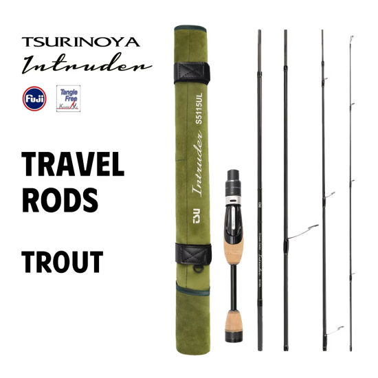 TSURINOYA Intruder S665L — Travel Καλάμι L.R.F 1.98m, Carbon, Fuji TSURINOYA Intruder S665L — Travel Καλάμι L.R.F 1.98m, Carbon, Fuji