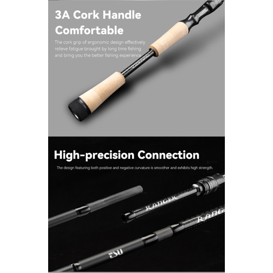 TSURINOYA Ranger S6105L-ML — Travel Καλάμι H.R.F 2.08m, 5 Τμημάτων, Carbon TSURINOYA Ranger S6105L-ML — Travel Καλάμι H.R.F 2.08m, 5 Τμημάτων, Carbon