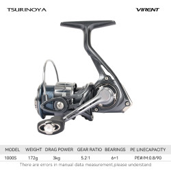 Μηχανάκι Ψαρέματος Tsurinoya Virent Spinning Reel – Ελαφρύ & Ανθεκτικό