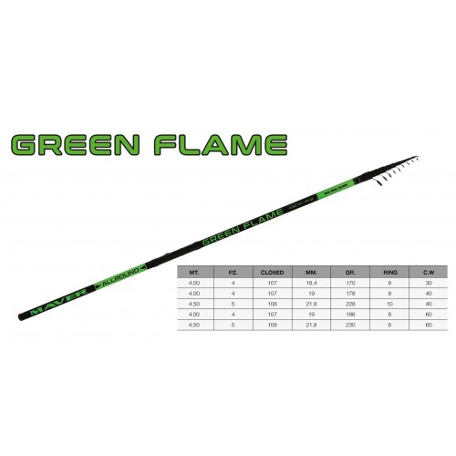 Maver Green Flame 4.0m/30gr Match - Εγγλέζικο Ψάρεμα