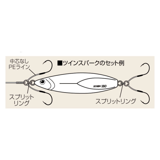 Shout Twin Spark 320-TS 3cm Assist Hooks Shout Twin Spark 320-TS 3cm Assist Hooks JIGGING ASSIST HOOK